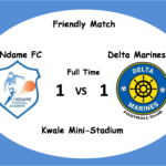 Delta Marines FC held to a 1 – 1 draw by Ndame FC